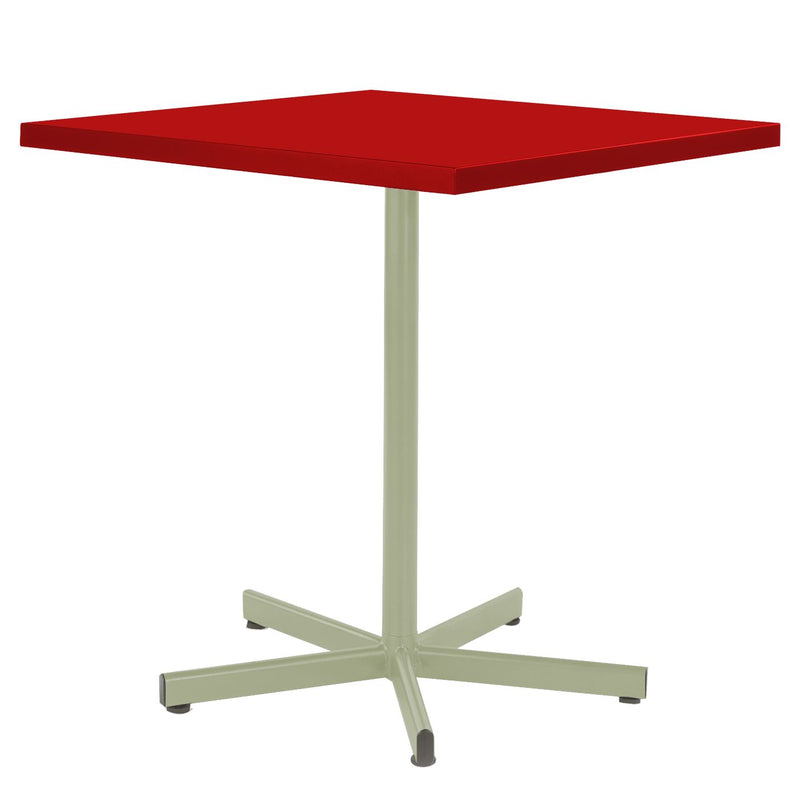 Schaffner Basic Table repas rabattable 70x70cm Vert Pastel 64 Rouge 30 