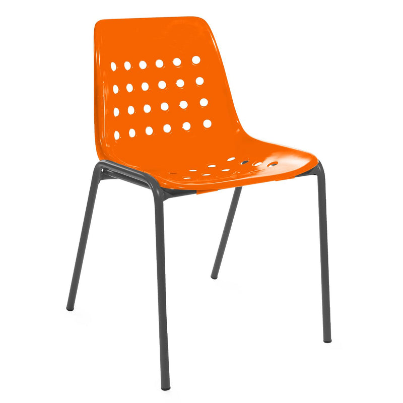 Schaffner Bermuda chaise empilable Anthracite 77 Orange 13 