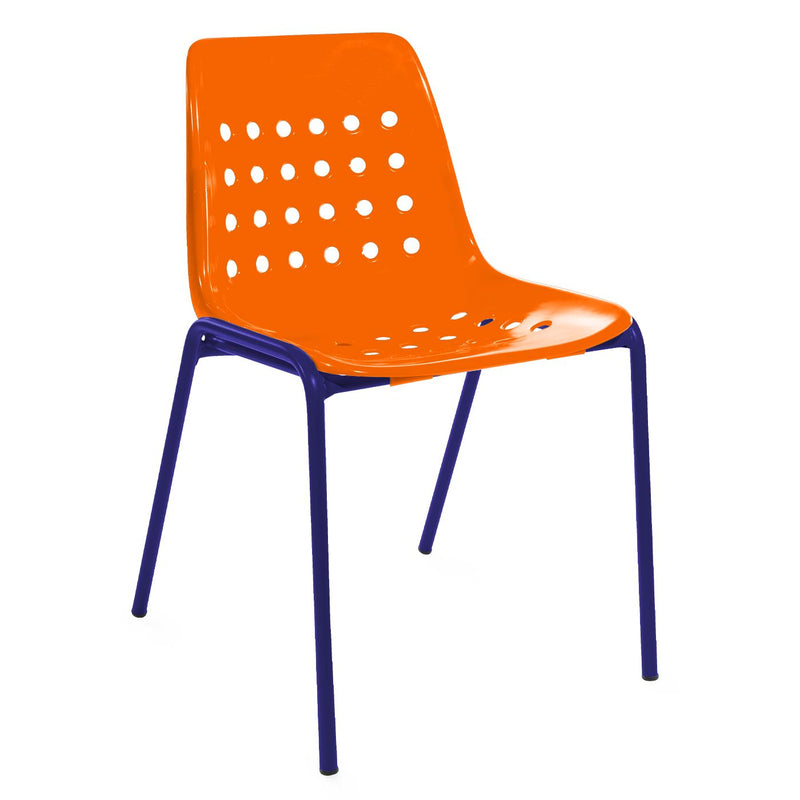 Schaffner Bermuda chaise empilable Bleu 53 Orange 13 