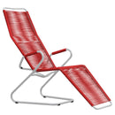 Schaffner Bodensee Chaise longue Spaghetti Blanc 90 Rouge 30 