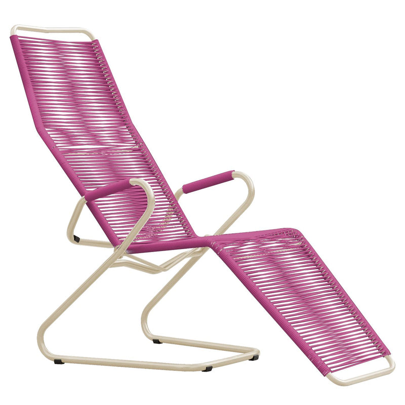 Schaffner Bodensee Chaise longue Spaghetti Sable Pastel 15 Rose 41 