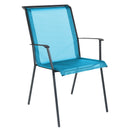 Schaffner Chur Fauteuil repas empilable Anthracite 77 Turquoise 58 