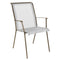 Schaffner Chur Fauteuil repas empilable Champagne 85 Blanc 90 