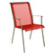Schaffner Chur Fauteuil repas empilable Champagne 85 Rouge 30 