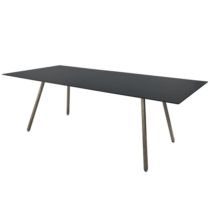 Schaffner Chur table repas rabattable extensible 160/220x90cm Champagne 85 Anthracite 77 