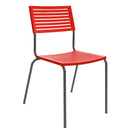 Schaffner Lamello Chaise empilable Anthracite 77 Rouge 30 