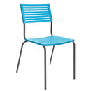 Schaffner Lamello Chaise empilable Anthracite 77 Turquoise 58 