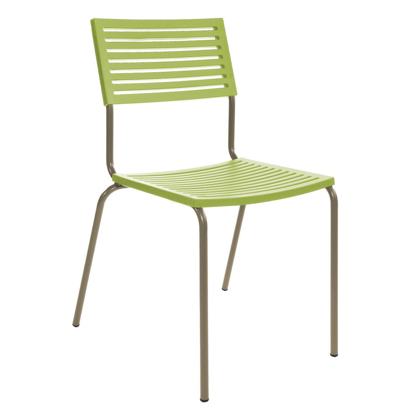 Schaffner Lamello Chaise empilable Champagne 85 Vert Clair 63 