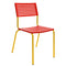 Schaffner Lamello Chaise empilable Jaune 11 Rouge 30 