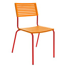 Schaffner Lamello Chaise empilable Rouge 30 Orange 13 
