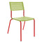 Schaffner Lamello Chaise empilable Rouge 30 Vert Clair 63 