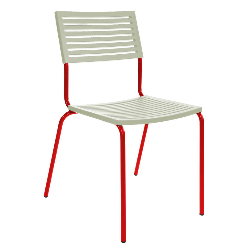 Schaffner Lamello Chaise empilable Rouge 30 Vert Pastel 64 