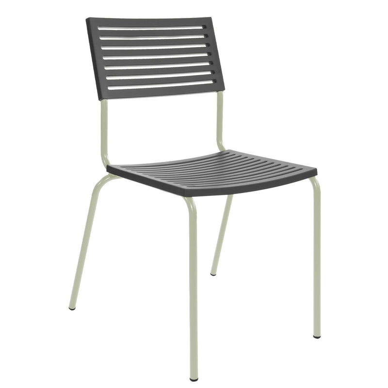 Schaffner Lamello Chaise empilable Vert Pastel 64 Anthracite 77 