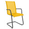 Schaffner Locarno Fauteuil Cantilever empilable Anthracite 77 Jaune 11 