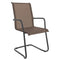 Schaffner Locarno Fauteuil Cantilever empilable Anthracite 77 Marron 82 