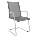 Schaffner Locarno Fauteuil Cantilever empilable Blanc 90 Gris 20 