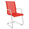 Schaffner Locarno Fauteuil Cantilever empilable Blanc 90 Rouge 30 