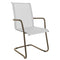 Schaffner Locarno Fauteuil Cantilever empilable Champagne 85 Blanc 90 