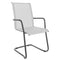 Schaffner Locarno Fauteuil Cantilever empilable Graphite 73 Blanc 90 