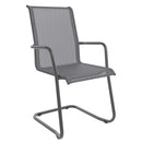Schaffner Locarno Fauteuil Cantilever empilable Graphite 73 Gris 20 