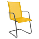 Schaffner Locarno Fauteuil Cantilever empilable Graphite 73 Jaune 11 