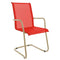 Schaffner Locarno Fauteuil Cantilever empilable Marron Pastel 83 Rouge 30 