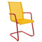 Schaffner Locarno Fauteuil Cantilever empilable Rouge 30 Jaune 11 