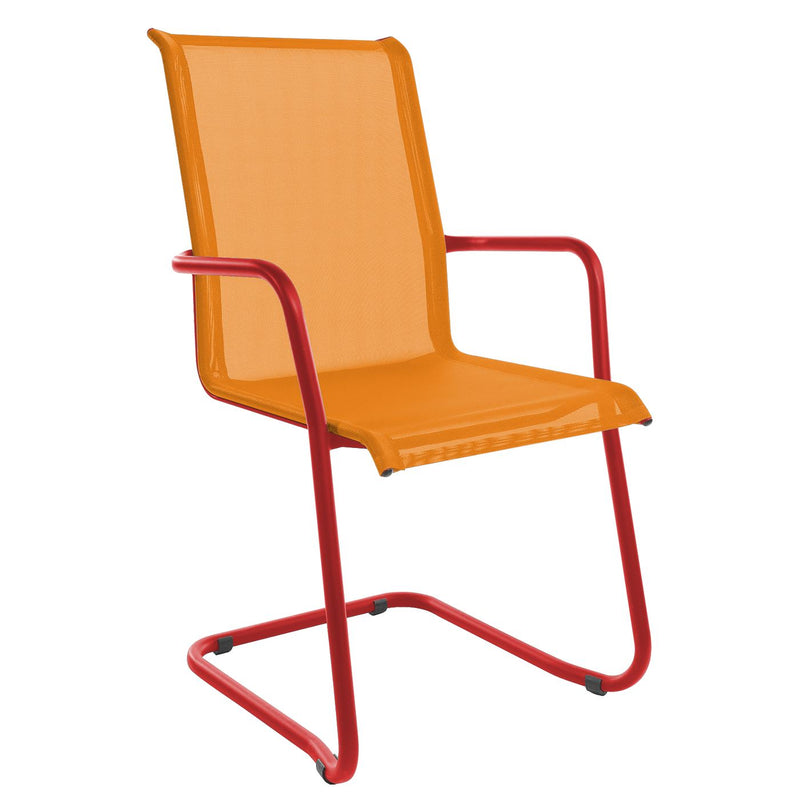 Schaffner Locarno Fauteuil Cantilever empilable Rouge 30 Orange 13 