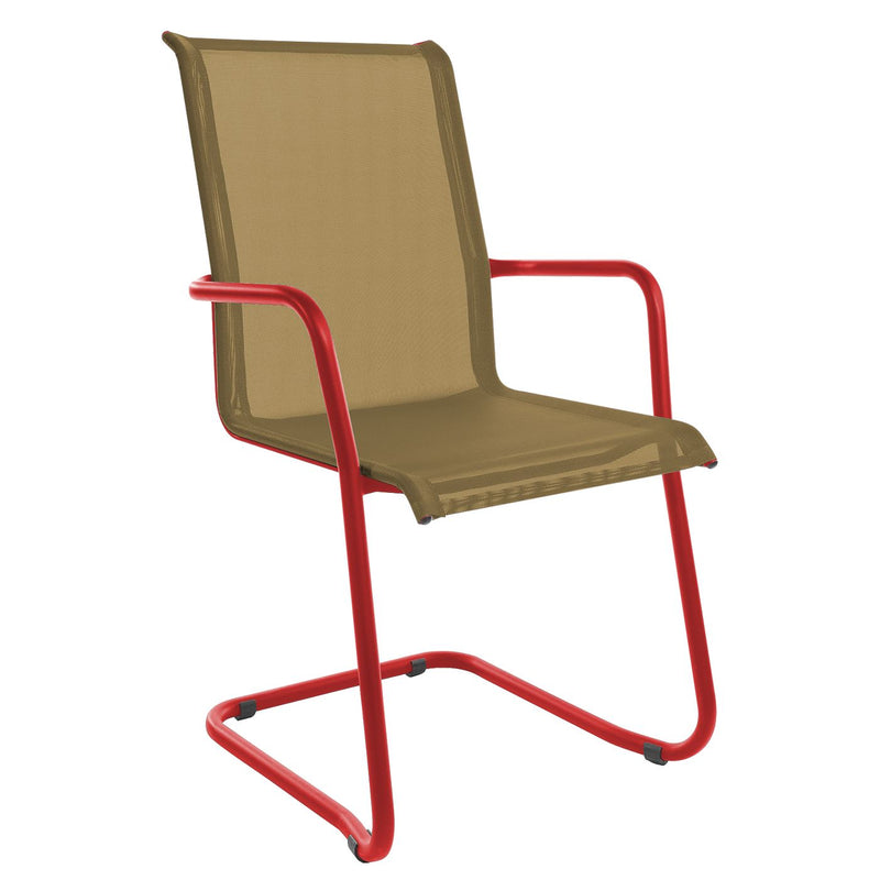 Schaffner Locarno Fauteuil Cantilever empilable Rouge 30 Sable 81 