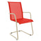 Schaffner Locarno Fauteuil Cantilever empilable Sable Pastel 15 Rouge 30 