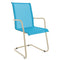 Schaffner Locarno Fauteuil Cantilever empilable Sable Pastel 15 Turquoise 58 