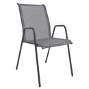 Schaffner Locarno Fauteuil repas empilable Anthracite 77 Gris 20 