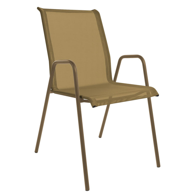 Schaffner Locarno Fauteuil repas empilable Champagne 85 Sable 81 