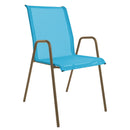 Schaffner Locarno Fauteuil repas empilable Champagne 85 Turquoise 58 