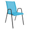 Schaffner Locarno Fauteuil repas empilable Noir 91 Turquoise 58 