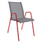 Schaffner Locarno Fauteuil repas empilable Rouge 30 Gris 20 