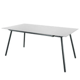 Schaffner Locarno table repas 160x90cm Anthracite 77 Blanc 90 