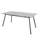 Schaffner Locarno table repas 160x90cm Anthracite 77 Déco Stromboli Clair db 
