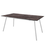 Schaffner Locarno table repas 160x90cm Blanc 90 Déco Stromboli Foncé da 