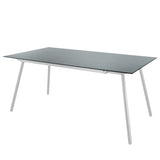Schaffner Locarno table repas 160x90cm Blanc 90 Gris Argent 78 