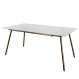 Schaffner Locarno table repas 160x90cm Champagne 85 Blanc 90 