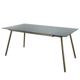 Schaffner Locarno table repas 160x90cm Champagne 85 Gris Argent 78 