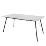 Schaffner Locarno table repas 160x90cm Graphite 73 Blanc 90 