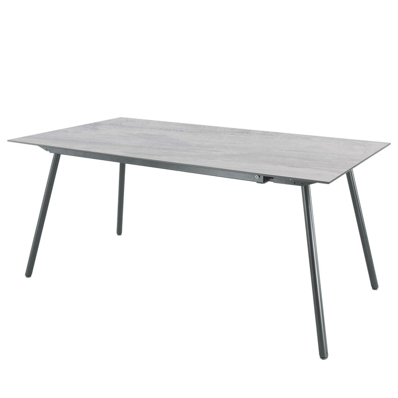 Schaffner Locarno table repas 160x90cm Graphite 73 Déco Stromboli Clair db 