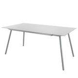 Schaffner Locarno table repas 160x90cm Gris argent 78 Blanc 90 