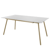 Schaffner Locarno table repas 160x90cm Marron Pastel 83 Blanc 90 
