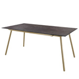 Schaffner Locarno table repas 160x90cm Marron Pastel 83 Déco Cooperfield dc 