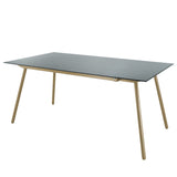 Schaffner Locarno table repas 160x90cm Marron Pastel 83 Gris Argent 78 