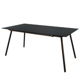 Schaffner Locarno table repas 160x90cm Moka 88 Anthracite 77 