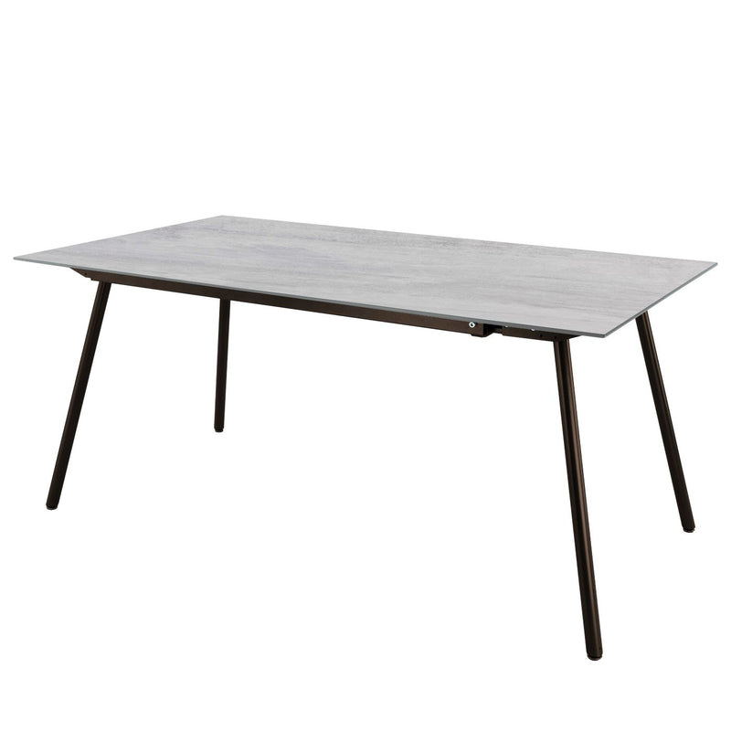 Schaffner Locarno table repas 160x90cm Moka 88 Déco Stromboli Clair db 